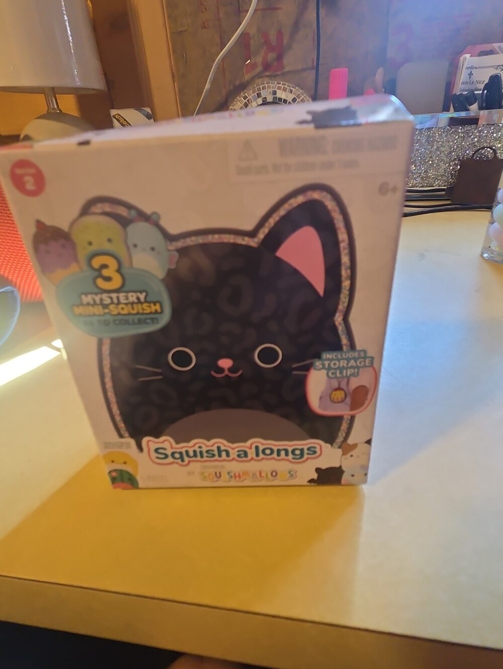 Squish-a-longs Mystery Mini Squish Plush - Black Cat Design